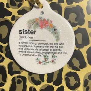Sister Definition Protector Friend For Life Christmas Ornament